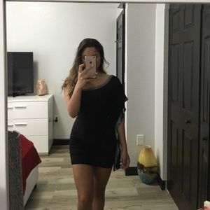 Black mini dress